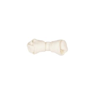 Duvo+ białe kości wiązane ze skóry wołowej 10cm 9 sztuk - naturalny gryzak dentystyczny dla psa w dużym opakowaniu