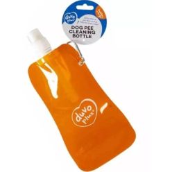 Duvo+ składana saszetka butelka na wodę dla psa 480ml do spłukiwania moczu z karabińczykiem