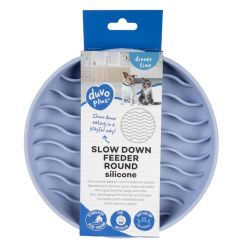 Duvo+ Miska Spowalniająca Silikonowa 19,5cm – Okrągła Niebieska