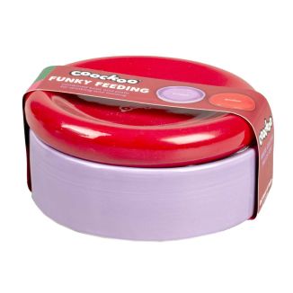 Duvo+ Miska Ceramiczna z Podstawką dla Kota – Funky Red