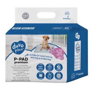 Duvo+ podkłady higieniczne premium XL dla psa 60x60cm 30 sztuk - samoprzylepne maty o wysokiej chłonności