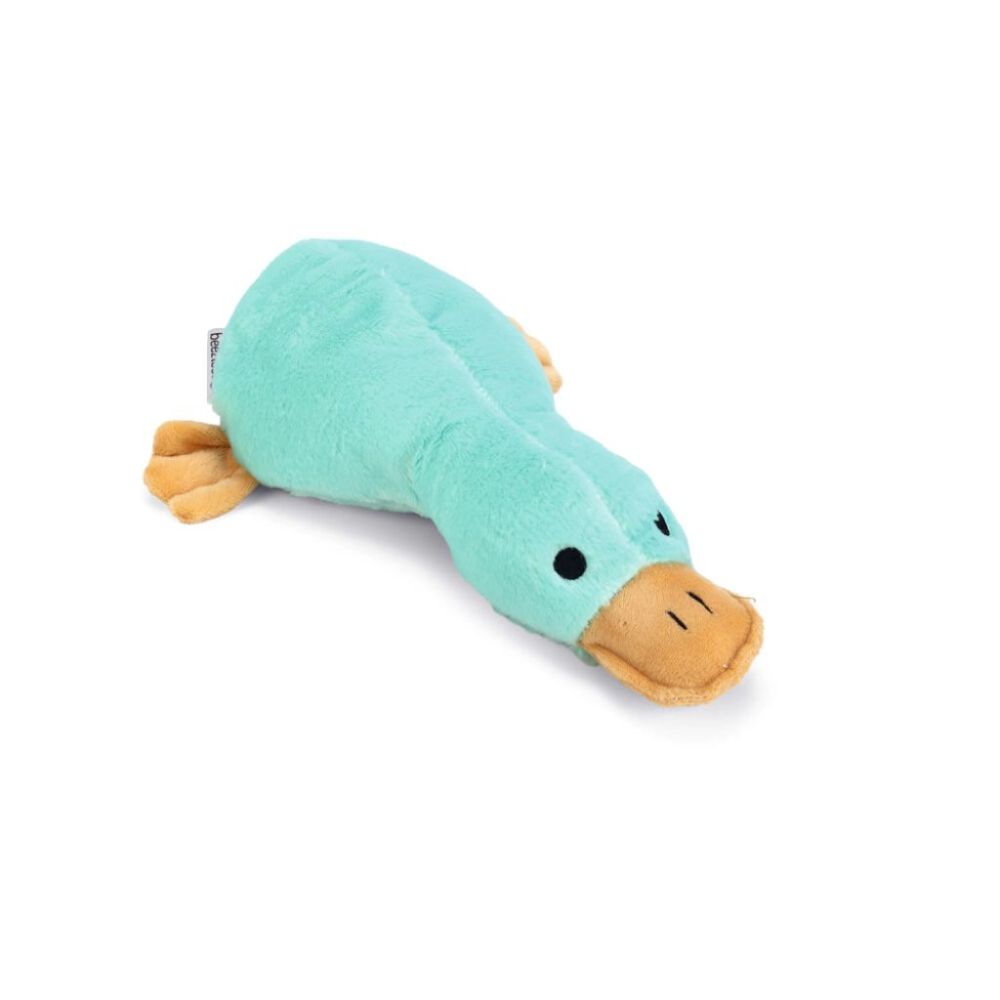 Beeztees Kaczka Peppin niebieska pluszowa zabawka dla psa z piszczałką 32cm