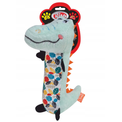 Pet Nova Krokodyl pluszowy kolorowa zabawka dla psa z piszczałką 20cm