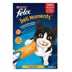 Felix Deli Moments pasta dla kota z kurczakiem 4x10g kremowy przysmak w saszetkach