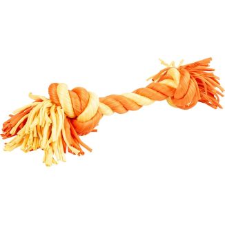 Duvo+ szarpak sznur sweterkowy dla psa pomarańczowo-żółty 30cm miękki gryzak dentystyczny