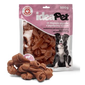 Ideapet Miękkie Węzełki Z Jagnieciną 12,5Cm 500G