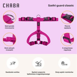 Chaba Szelki Guard L 2,5Cm Fuksja