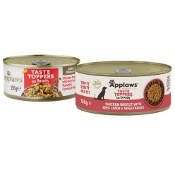 Applaws Dog Taste Toppers Puszka Z Kurczakiem, Wątrobą Wołową I Warzywami 156G