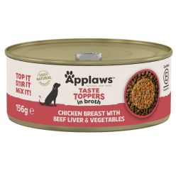 Applaws Dog Taste Toppers Puszka Z Kurczakiem, Wątrobą Wołową I Warzywami 156G