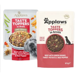 Applaws Taste Toppers Saszetka Dla Psa - Wołowina, Zielony Groszek, Bataty I Czerwona Papryka W Sosie 85G