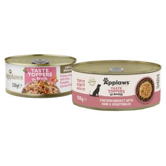 Applaws Dog Taste Toppers Puszka Z Kurczakiem, Szynką I Warzywami 156G
