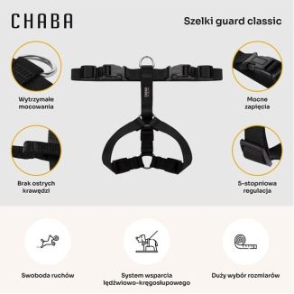 Chaba Szelki Guard S 1,6Cm Czarne