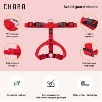 Chaba Szelki Guard S 1,6Cm Czerwone