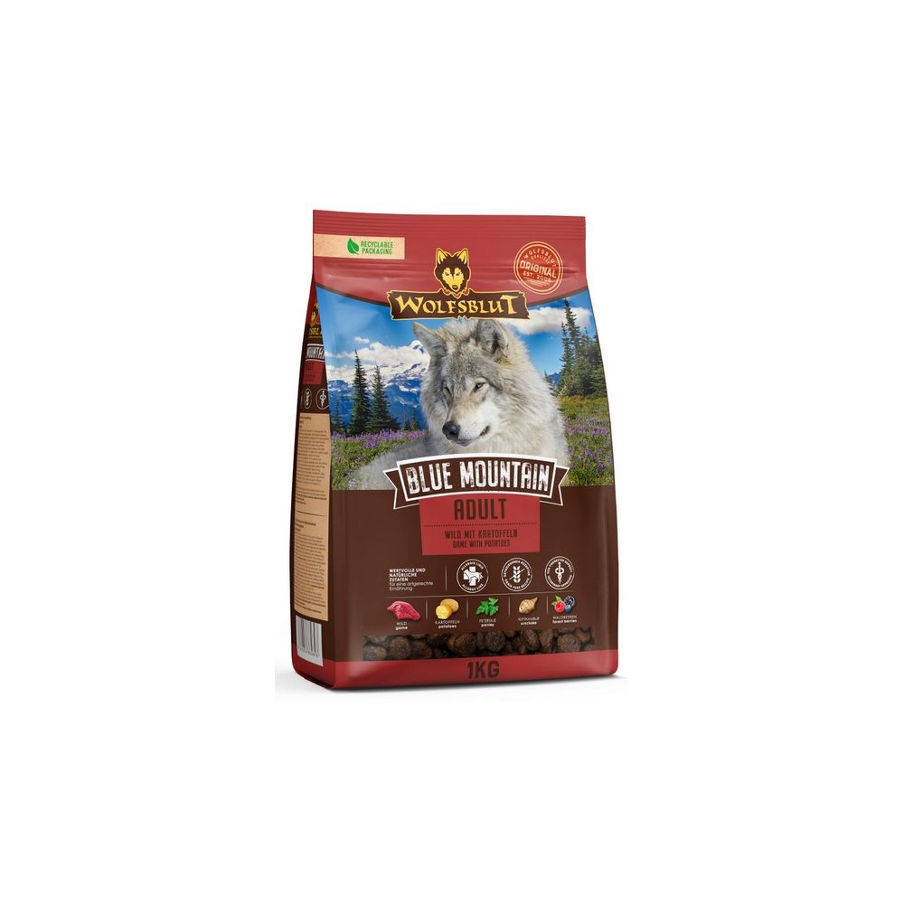 Wolfsblut Dog Blue Mountain Adult - Dziczyzna I Ziemniaki 1Kg