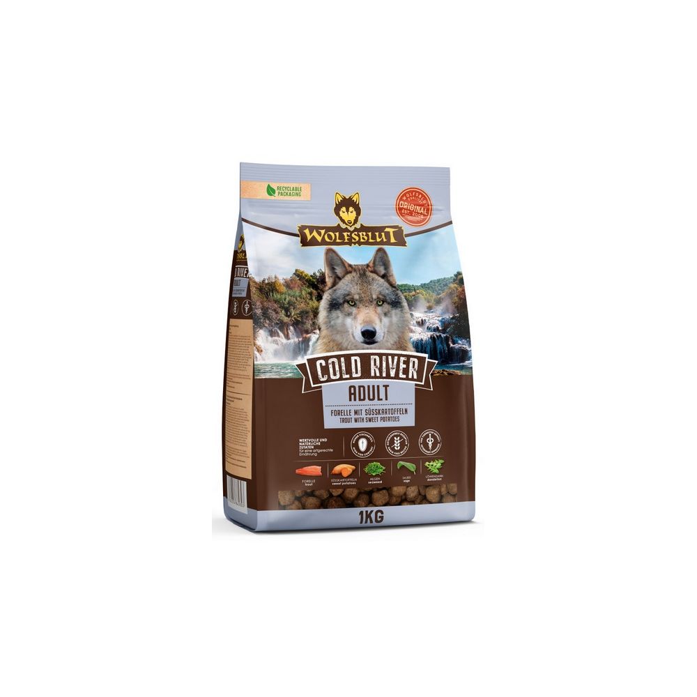 Wolfsblut Dog Cold River Adult - Pstrąg I Bataty 1Kg