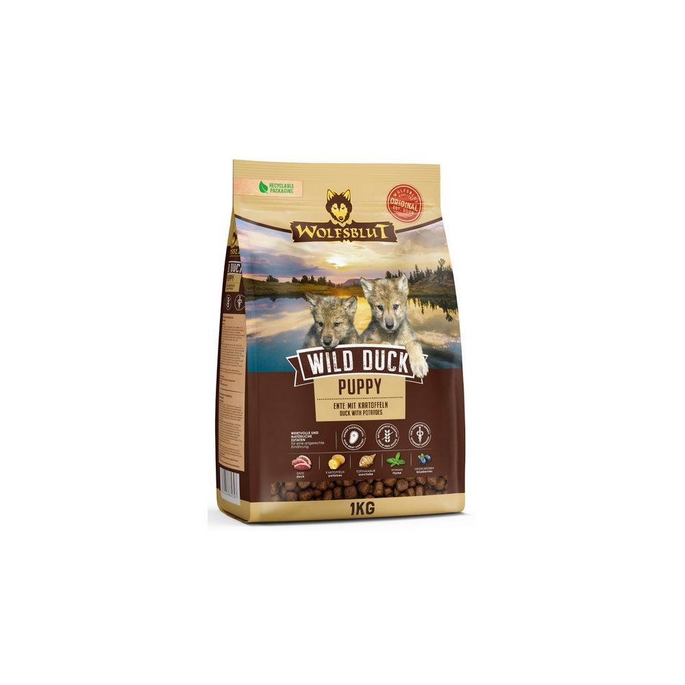 Wolfsblut Dog Wild Duck Puppy - Kaczka I Ziemniaki 1Kg