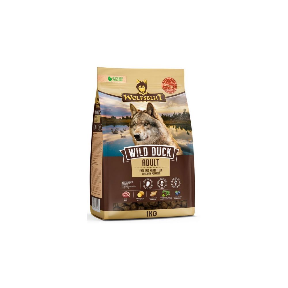 Wolfsblut Dog Wild Duck Adult - Kaczka I Ziemniaki 1Kg