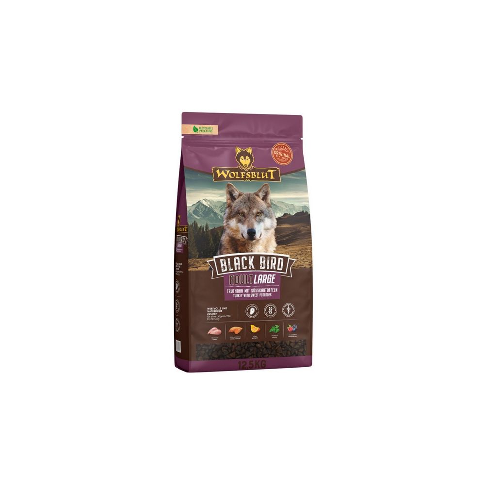 Wolfsblut Dog Black Bird Adult Large - Indyk I Bataty 12,5Kg
