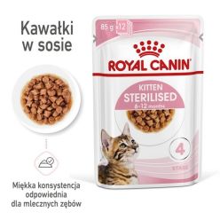 Royal Canin Kitten Sterilised Karma Mokra W Sosie Dla Kociąt Od 6 Do 12 Miesiąca Życia, Sterylizowanych Saszetka 85G