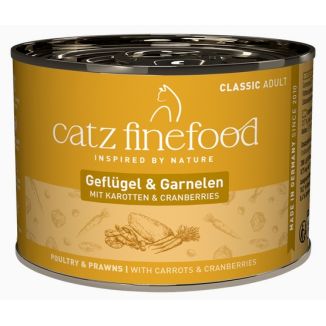 Catz Finefood Classic N.17 Drób I Krewetki Puszka 200G