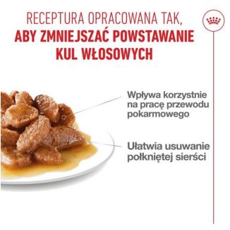 Royal Canin Hairball Care W Sosie Karma Mokra W Sosie Dla Kotów Dorosłych, Eliminacja Kul Włosowych Saszetka 85G