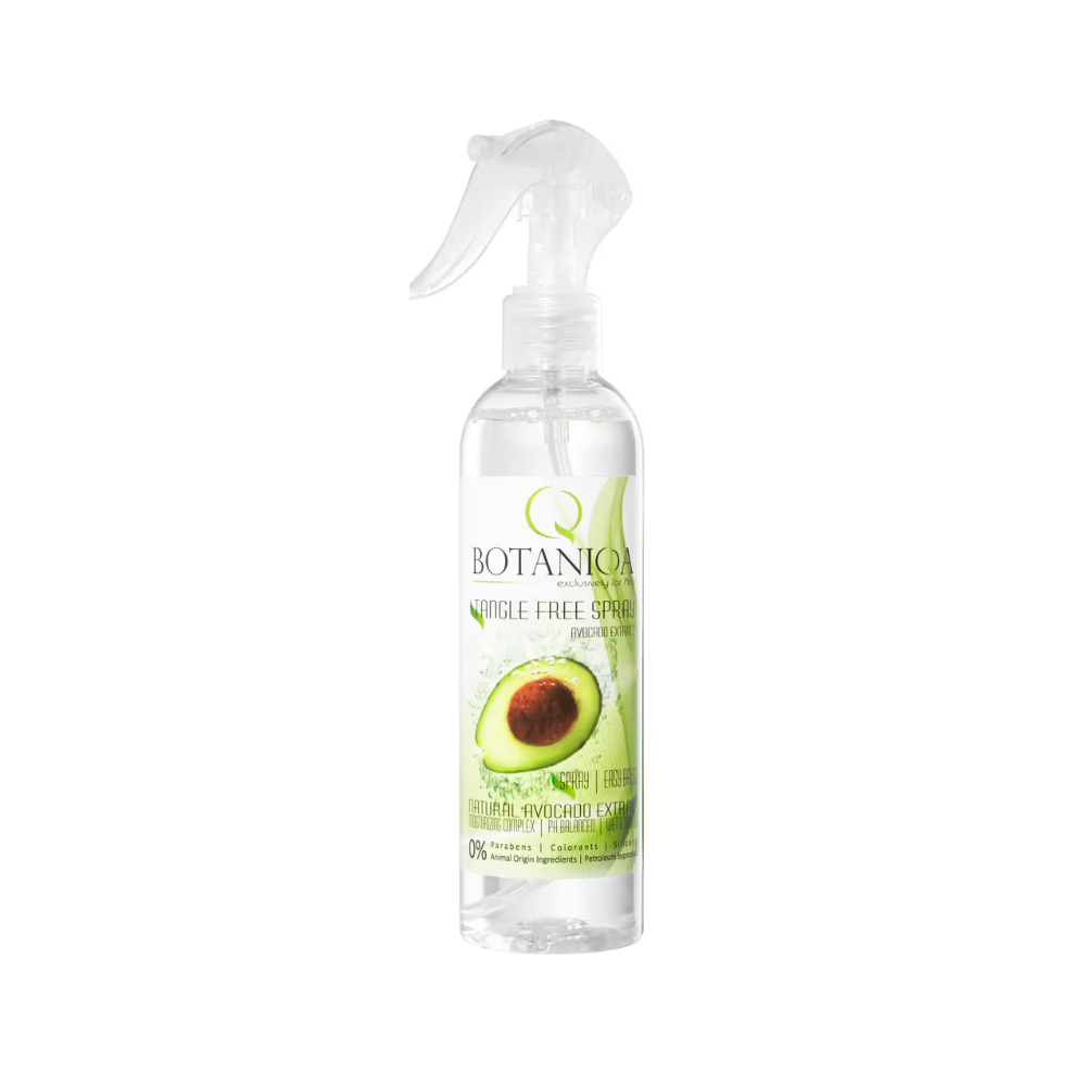 Profesjonalny spray do rozczesywania kołtunów Botaniqa Avocado Tangle Free 250ml z ekstraktem z awokado dla psów.