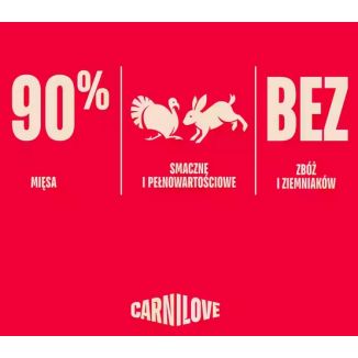 Carnilove Dog Jerky Turkey & Rabbit - Indyk I Królik 100G