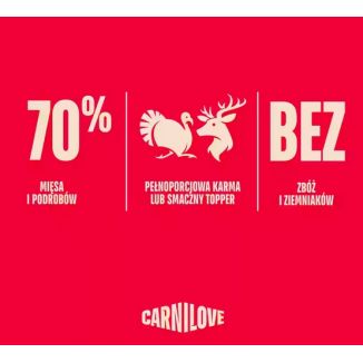 Carnilove Dog Turkey & Venison - Indyk I Dziczyzna Saszetka 300G