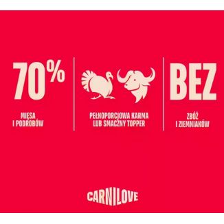 Carnilove Dog Turkey & Buffalo - Indyk I Bawół Saszetka 300G