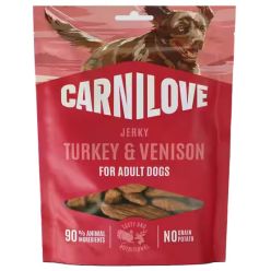 Carnilove Dog Jerky Turkey & Venison - Indyk I Dziczyzna 100G