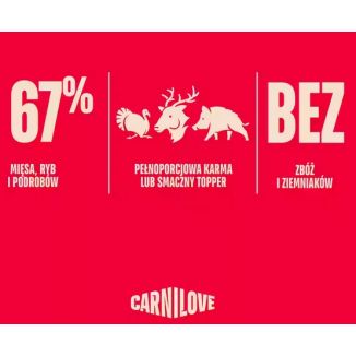 Carnilove Dog Turkey & Reindeer & Wildboar Adult - Indyk, Renifer I Dzik Puszka 400G