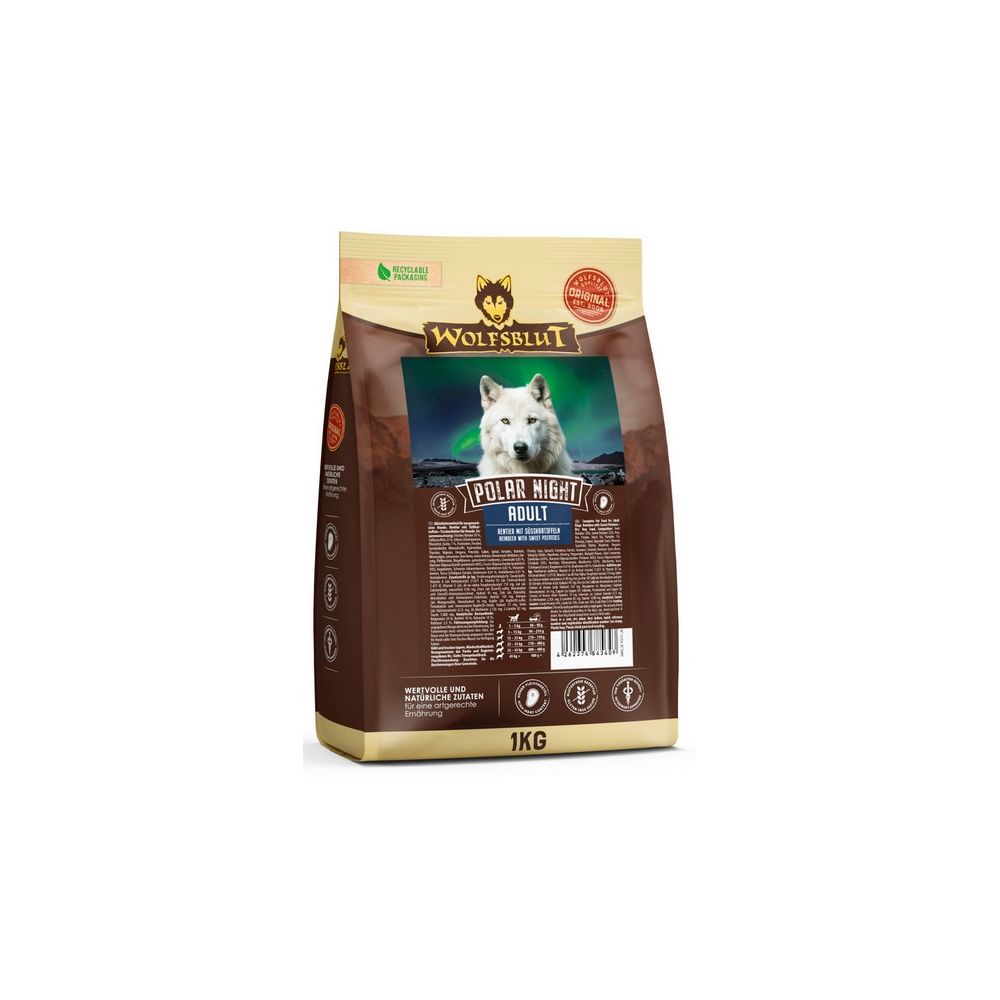 Wolfsblut Dog Polar Night Adult - Renifer I Bataty 1Kg