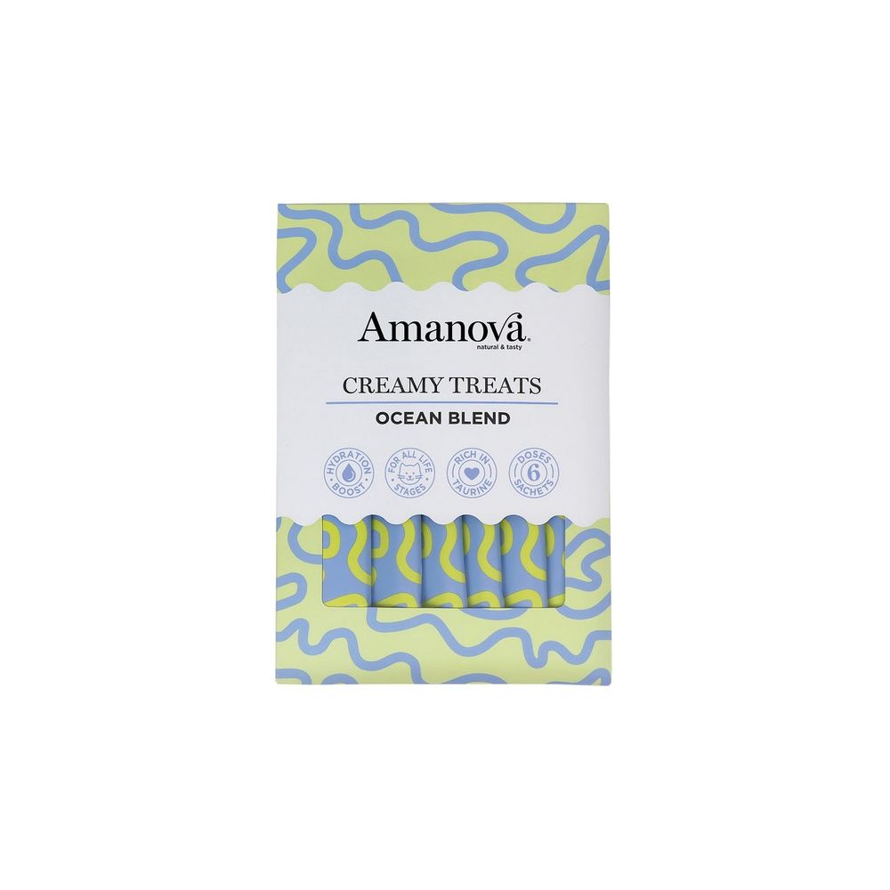 Amanova Cat Creamy Treats Ocean Blend Tuna & Salmon - Tuńczyk I Łosoś 6X15G