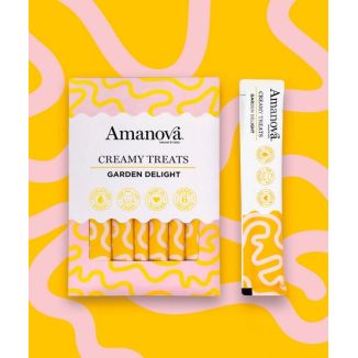 Amanova Cat Creamy Treats Garden Delight Chicken & Vegetables - Kurczak I Warzywa 6X15G