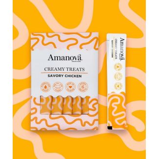 Amanova Cat Creamy Treats Savory Chicken - Kurczak 6X15G