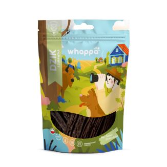 Whappa Monoproteinowe kabanosy Dzik z żurawiną 70g