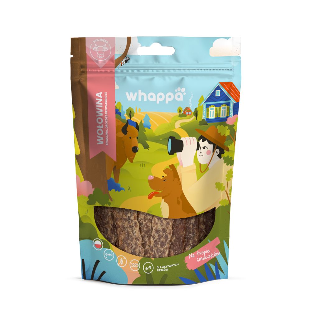 Whappa Funkcjonalne paski z wołowiną 70g