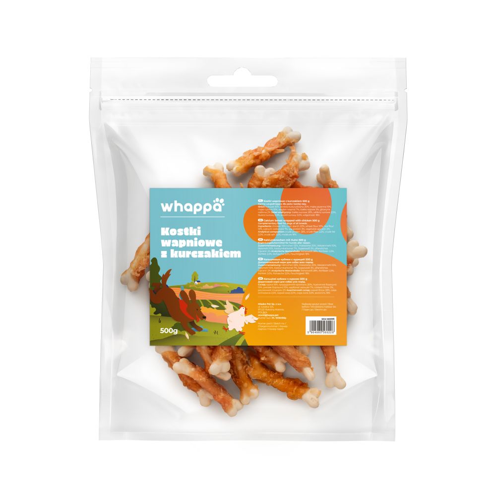 Whappa 500g Kostki wapniowe ze kurczakiem