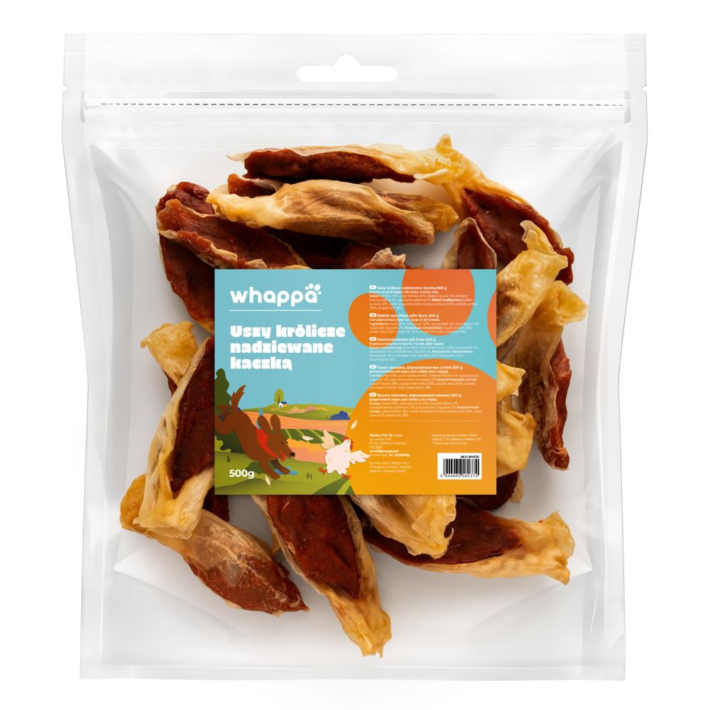 Whappa 500g Uszy królicze faszerowane kaczką