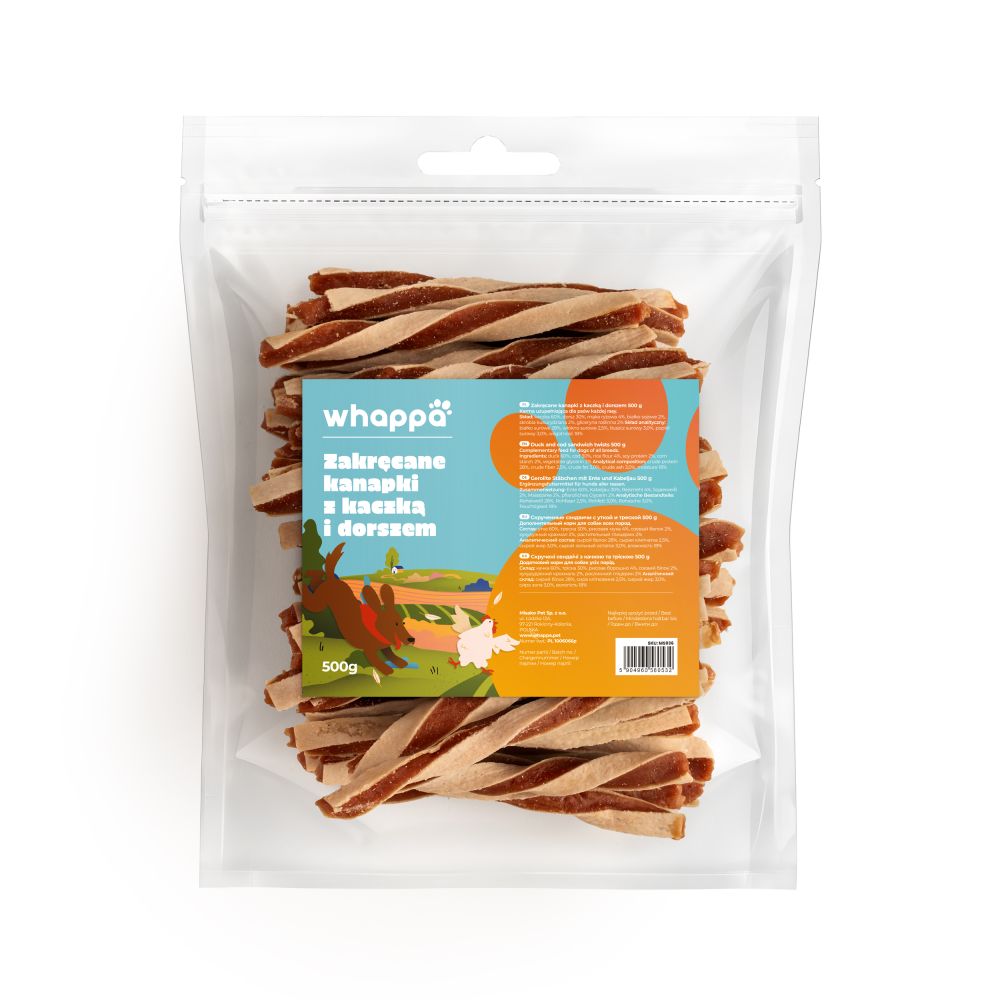 Whappa 500g Kanapka z kaczką i dorszem