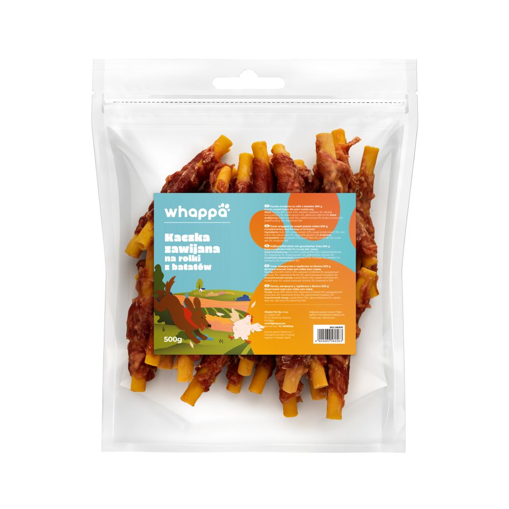 Whappa 500g Rurki z batatów owinięte kaczką