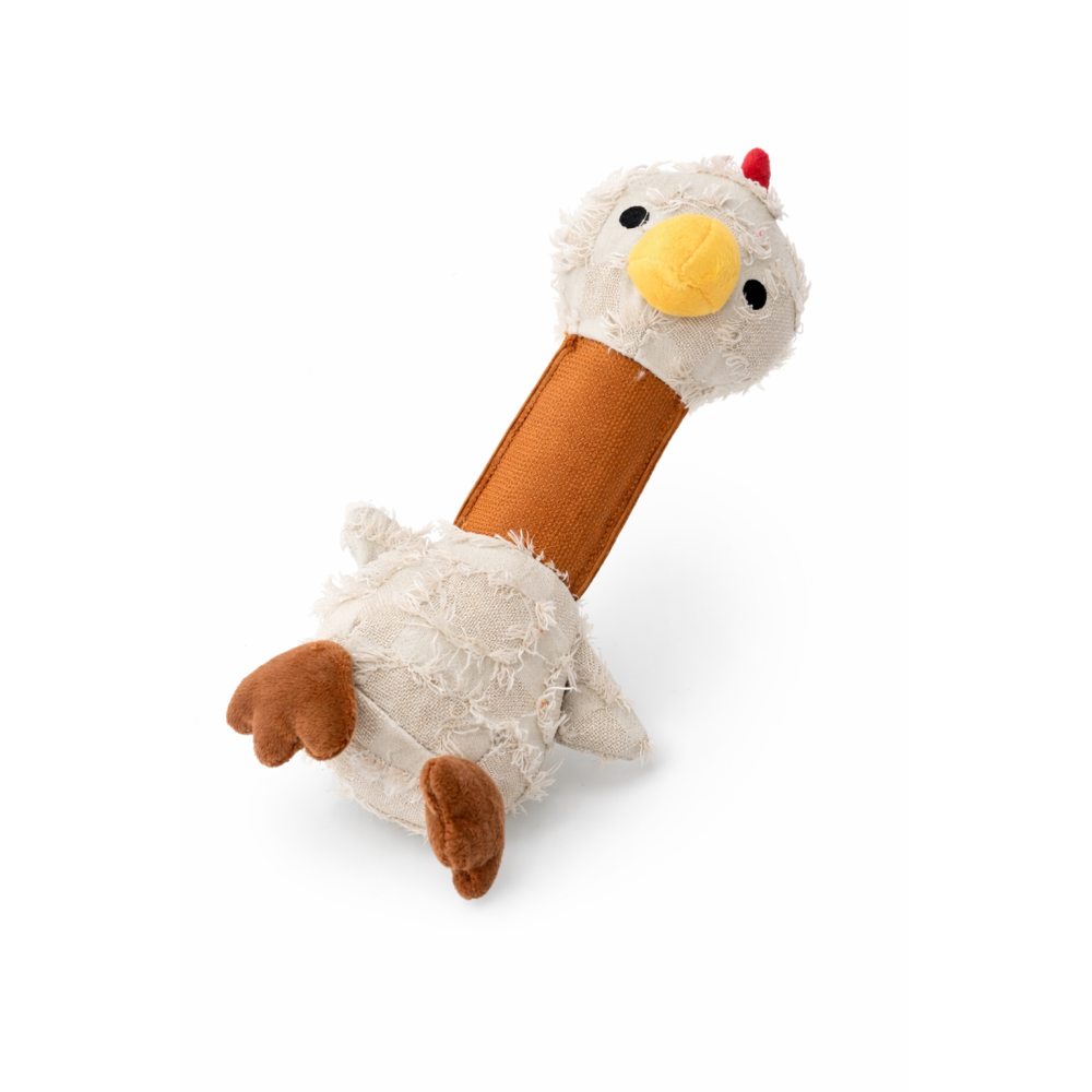 Gryzak pluszowy kurczak z piszczałką  30 cm ZABAWKA DLA PSA