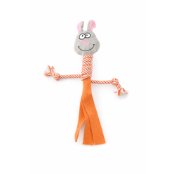 Szarpak gryzak pluszowy królik ze sznurem 48 cm ZABAWKA DLA PSA