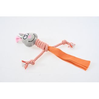 Szarpak gryzak pluszowy królik ze sznurem 48 cm ZABAWKA DLA PSA