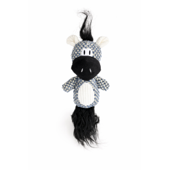 Szeleszcząca gryzak pluszowy zebra z piszczałką 38 cm ZABAWKA DLA PSA