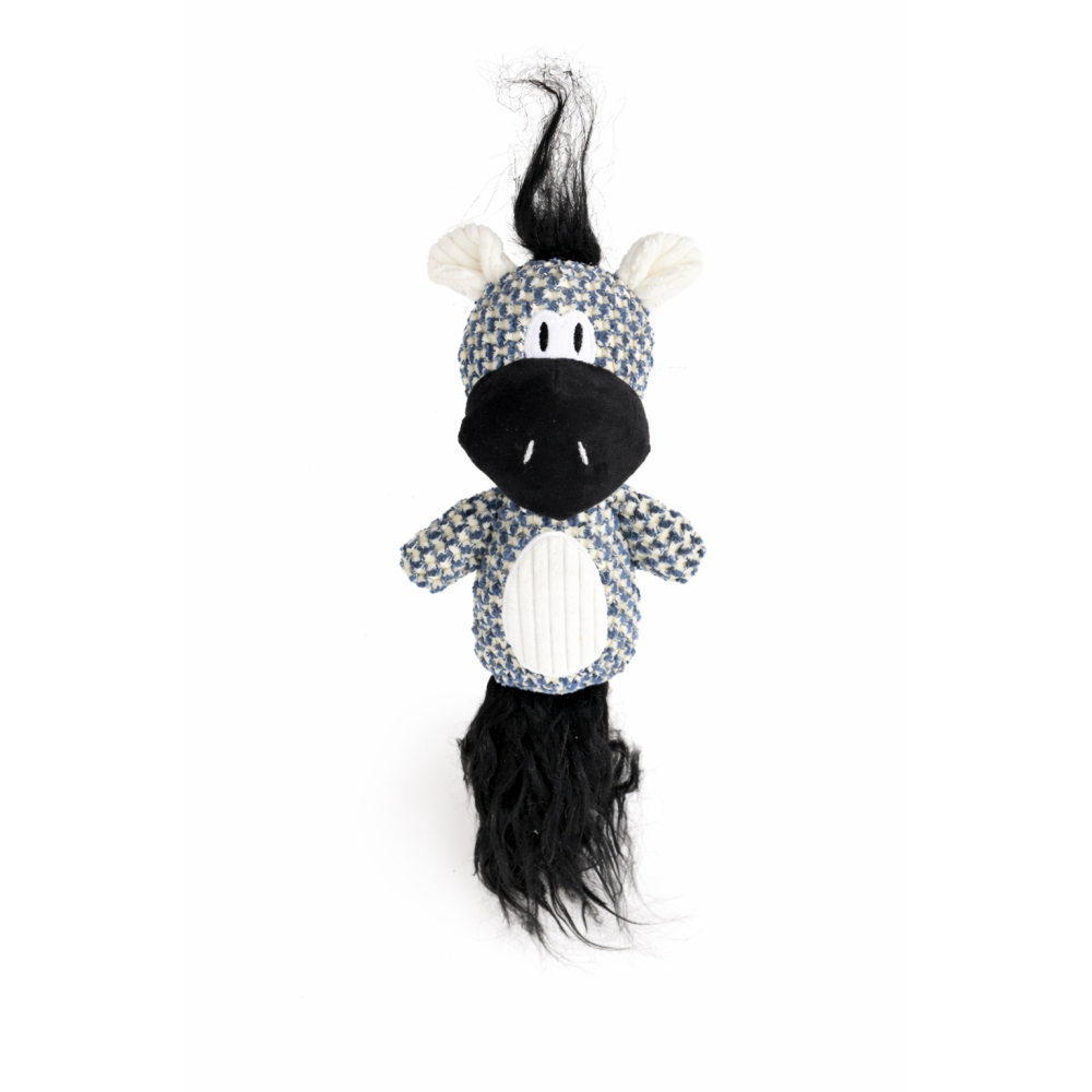 Szeleszcząca gryzak pluszowy zebra z piszczałką 38 cm ZABAWKA DLA PSA