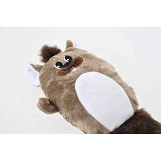 Pluszowy bóbr z piszczałką i szeleszczącą wkładką  25 cm ZABAWKA DLA PSA