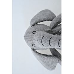Gryzak pluszowy słoń z piszczałką 30 cm ZABAWKA DLA PSA