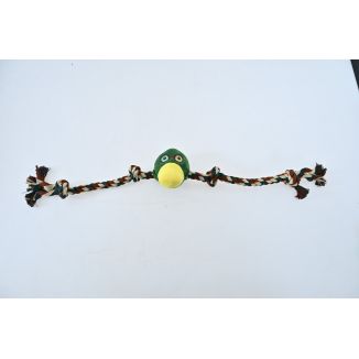 Sznur z pluszowym gryzakiem kaczka 90cm ZABAWKA DLA PSA
