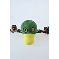 Sznur z pluszowym gryzakiem kaczka 90cm ZABAWKA DLA PSA